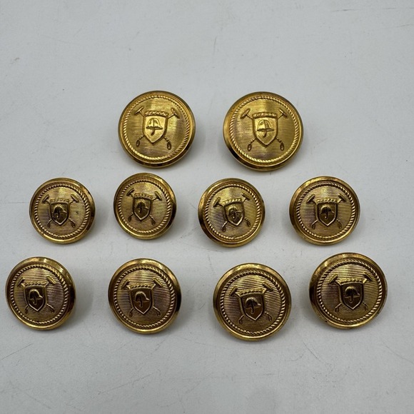 Ralph Lauren Other - Ralph Lauren Gold Buttons Replacement  Polo Helmet Mallet 15mm 20mm Full Set 10